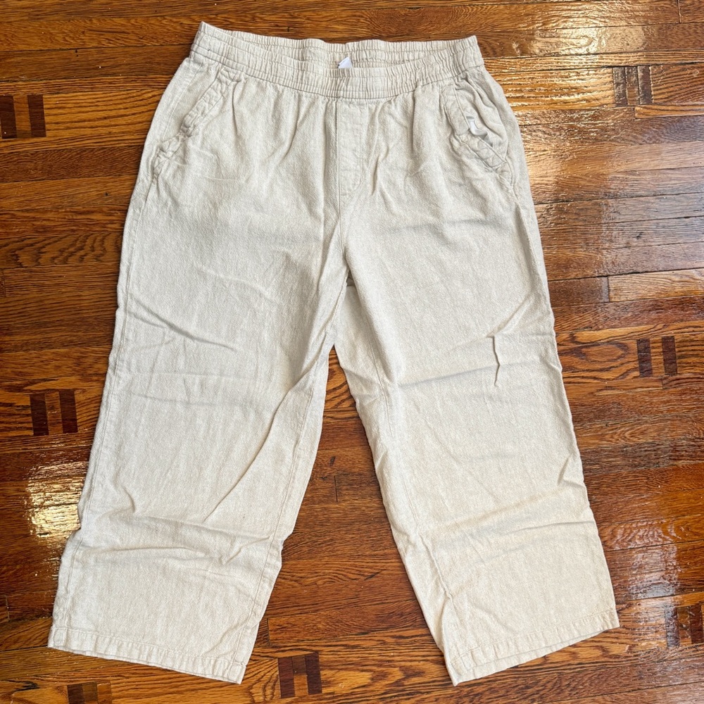 Old Navy Linen Blend Wide Leg Pants